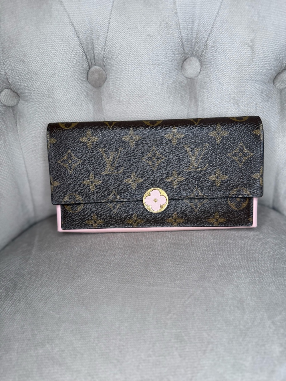 Louis Vuitton Flore Monogram Rose Ballerine Wallet